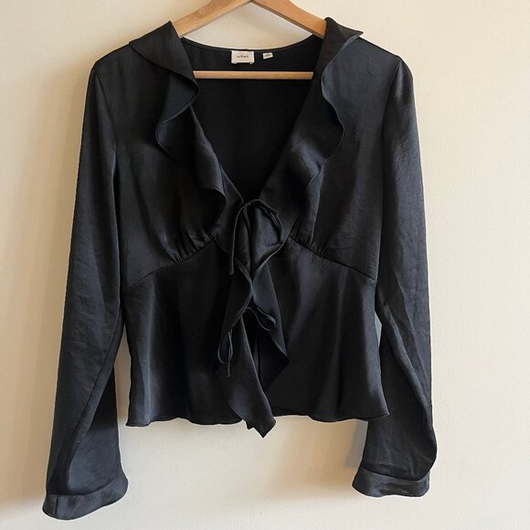 Aritzia Wilfred Frenchy Satin Blouse - Picture 1 of 4